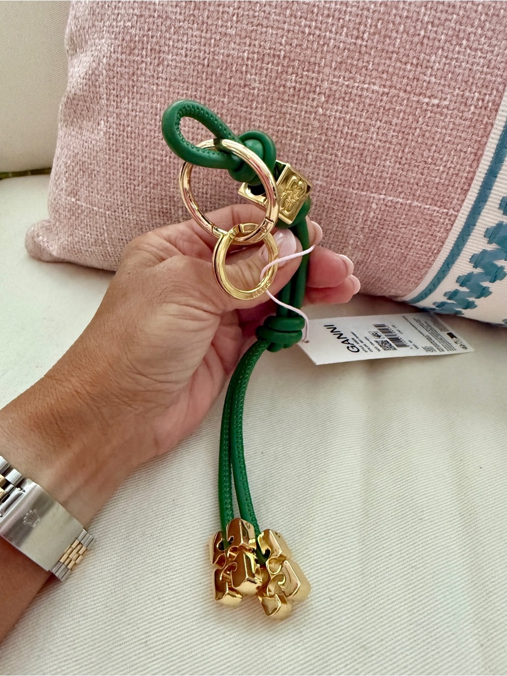 GANNI
logo-charm keyring - Picture 5 of 9